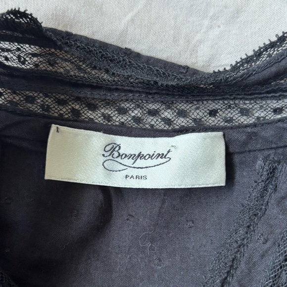 Women's Black Lace-Trim High-Neck Long Sleeve Blouse - Picture 2 of 14